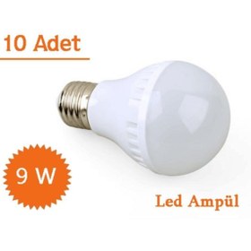 Resim FırsatVar Ev Tipi Led Lamba Ampul Aydınlatma Tasarruflu 9w 10adet 