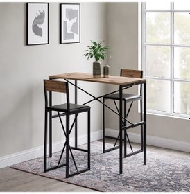 Resim Gzl Bar Masa Yemek Masa Sandalye Takımı Döşeme Çam 1582 