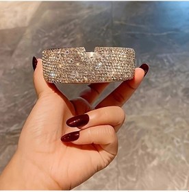 Resim Fochsia Beyaz Rhinestone Yüksek Kalite Gri Paslanmaz Çelik Masa Organizasyon Kutusu 