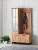 Resim Erezogulları Mobilya Elmas Portmanto Askılık Ayakkabılık Aynalı 100x36x193 cm 
