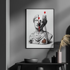 Resim Hope is Free - Banksy Inspired Wall Art Print - Wooden Frame - Natural / 8,3 x 11,7" (21x30) 