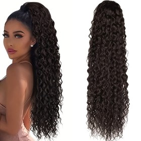 Resim 55.88cm Uzun Kıvırcık Su Dalga Atkuyruğu Uzatma - Yüksek Sıcaklık Sentetik Fiber, Kadınlar İçin Mükemmel Anneler Günü, Cadılar Bayramı ve Festivaller, Tatil Stili, Doğal Görünüm, Parti Updo, Festivaller Aksesuarı|Tatil Stili|Sentetik Fiber 