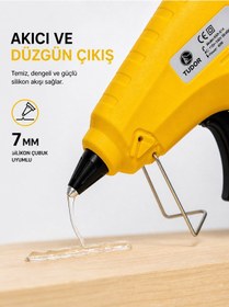 Resim 40w Silikon Tabancası Hızlı Isınan, 7 Mm Uyumlu 1 Adet Silikon Dahil 