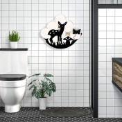 Resim Decorelax Geyik Temalı Metal WC Tuvalet Kağıtlığı 