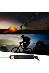 Resim Geltoptan Güçlü Yeşil Lazer Şarjlı Metal Kasa Green Laser Pointer 
