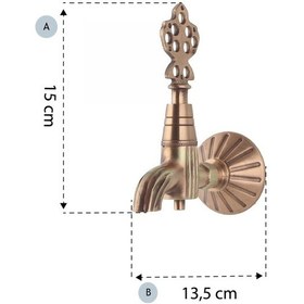 Resim FKN LPD İkili Bakır Osmanlı Musluk 
