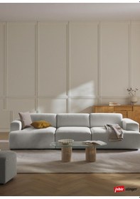 Resim Mode Sofesta Üçlü Kanepe 3 Modül Gri Keten 19 Kumaş Dairenize Te 