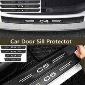 Resim 4 adet/1 adet Citroen C4 C3 C5 xsara picasso aksesuarları için Araç Kapı Giriş Koruyucu Sticker, Bagaj Koruma Şeritleri 