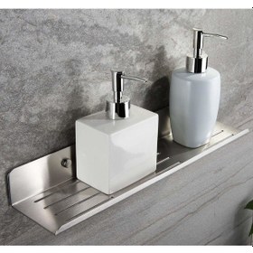 Resim Gkd Paslanmaz Çelik 2 Adet 24 Cm Banyo Duş Rafı Düzenleyici -vidalı Montaj- Gri 