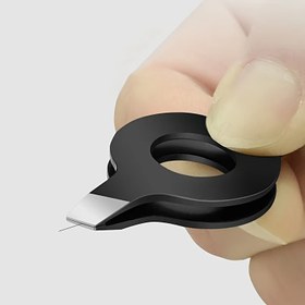 Resim 1 adet Profesyonel Eğimli Uçlu Cımbız ve Boş Saplı - Hassas Kaş & Yüz Tüyü Alma Aracı, Erkekler & Kadınlar için Ergonomik Tasarım, Siyah, Kokusuz, Kaş Cımbızı 
