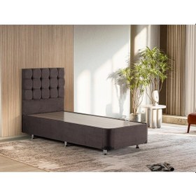 Resim Niron Rama Füme Baza Ve Başlık Seti, Tek Kişilik 100x200 cm Baza 