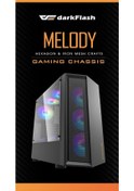 Resim DARKFLAŞ MELODY 8X120MM ARGB FANLI GAMING PC KASA 