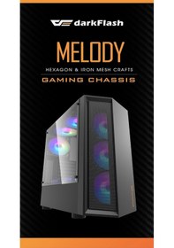 Resim DARKFLAŞ MELODY 8X120MM ARGB FANLI GAMING PC KASA 