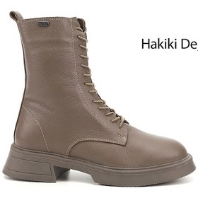 Resim Gönderi R Vizon Floter Fermuarlı Kalın Taban Hakiki Deri Postal Bot Vizon 