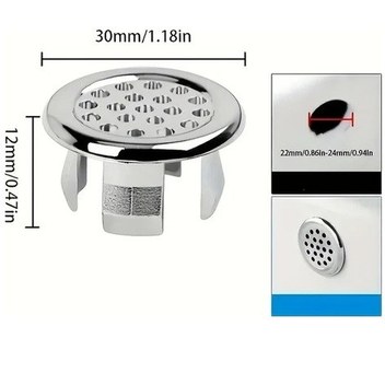 Dashanshop 2 Adet Beyaz Lavabo Taşma Kapağı, Koku Ve Böcek Geçirmez Delik Kapak