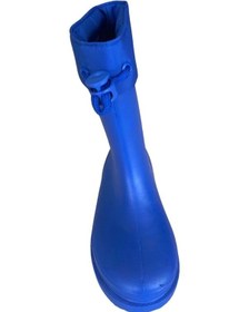 Resim Konçlu Erkek Çocuk Yağmur Çizmesi 26-35 Mavi Mavi 