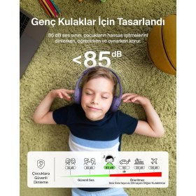 Resim Belkin Soundform Mini Kablosuz Çocuk Kulaklığı, Entegre Mikrofonlu ve Eğlenceli Çıkartmalı, 30 Saat 