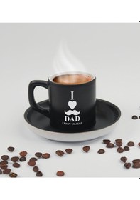Resim Bk Gift Kişiye Özel İsimli Baba Temalı Siyah Türk Kahvesi Fincanı&cüzcan&çakmak&sigara Kutusu Hediye Seti-1, Babaya Hediye, Babalar Günü Hediyeleri Ko 