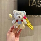 Resim Silver1 Sevimli Renkli Ip Peluş Ayı Kolye El Yapımı Oyuncaklar Küçük Bebek Çanta Çekicilik Sevimli Bebek Cep Telefonu Çekicilik (Yurt Dışından) 