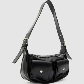 Resim Shule Bags Diana Vintage Baget Çanta Siyah Siyah 