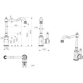 Resim Siyah Rustik Eviye Bataryası Siyah 