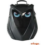Resim Baykuş Led Gözlü Motor Sırt Çantası, Sırt Çantası, Telefon Kontrol Kask Taşıma Çantası, Led Çanta Siyah 