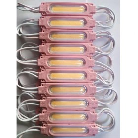 Resim Lensli Pembe Cob Modül LED 12 V 2 W 10 Adet 17661 