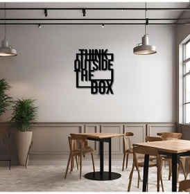 Resim Metal Dekor Think Outside Metal Duvar Tablosu İmza 
