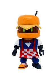 Resim Stumble Guys 3'lü Mini Figür Seri 4 - Maximus - Burger Baxter - Hot Trash 