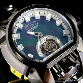 Resim Invicta Reserve Magnum Bolt Zeus Tourbillon Black MOP Steel 52mm Erkek Kol Saati 