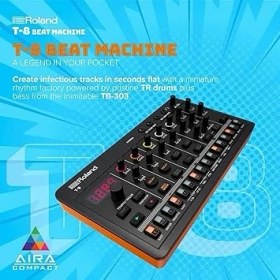 Resim Aıra Compact T-8 Beat Machine | Ultra Mobil Bas Makinesi Sesleri | Tr-Rec Davul Sıralayıcı | Altı Ritim Parçası | Entegre Efektler | USB ve Mıdı Bağlantıları 