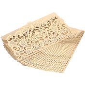 Resim Yaozixa "20'li Set İnci Kağıt Düğün Davetiyesi - Kalp Desenli Lüks Ve Şık" 