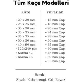 Resim Siyah Keçe 48 Adet 2 cm Daire Yapışkanlı, Masa, Koltuk Altı Parke Koruma Yuvarlak 