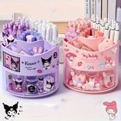 Resim 4 Renk Mevcut, Sanrio Kuromi ve Melody 360° Dönen Kalemlik - Büyük Kapasiteli Çok Fonksiyonlu Masaüstü Organizatör Sevimli Karakter Tasarımlı, Okul Malzemeleri ve Günlük Gereçler için Şeffaf Plastik Bölmeler | Temalı Çalışma Alanı Aksesuarları | Net Bölücüler, Ofis Malzemeleri & Aksesuarlar 