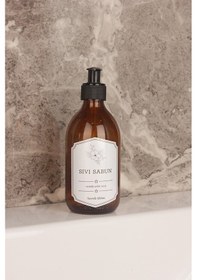 Resim Vintage Amber Sıvı Sabunluk 500ml Amber Sıvı Sabun Deterjan Şişesi 