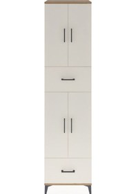 Resim Hyperion Dolap 4 Raflı 2 Çekmeceli 4 Kapaklı 60x44x243 Çam-ay... Çam 