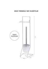 Resim Okyanus Home Krom Yedekli Wc Kağıtlık ve Wc Fırçalık AKB-849 