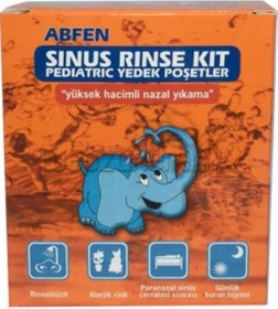 Resim Abfen Sinus Rinse Pediatric Kit Yedek Poşetler 50 Adet 