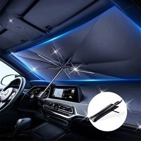 Resim Taşınabilir, Katlanabilir Araç Güneşlik - Demir Malzeme, Kolay Katlama Kapanışı, UV Işın Koruma, Çeşitli Modeller İçin Uygun, Otomotiv İç Aksesuarları, Gösterge Paneli Kapağı|Şık Araba Dekoru|Demir Yapı, Araba Güneşlik 