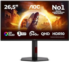 Resim AOC Q27G4ZDR 26.5″ 0.03ms 240Hz QHD O-LED 2K Gaming Monitör 