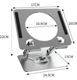 Resim Nirnisa Yükseklik Ayarlı 7-12 Inç Metal Tablet Soğutucu Masaüstü 360 Dönen Ayaklı Laptop Standı ipad Tutucu 
