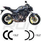 Resim Mt07-600rr-r1 Ön 120 Arka 180 Ebat Uyumlu Yarım Jant Uyumlu Şeridi Siyah Toplam 4 Adet Çok Renkli 