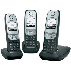 Resim Gigaset A415 Trio Dect Telefon Siyah-Gümüş 