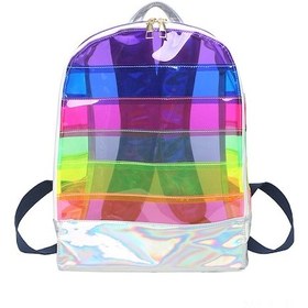Resim Youmex Şeffaf Pvc Su Geçirmez Sırt Çantası - Geniş Kapasiteli Okul Çantası Çok Renkli 