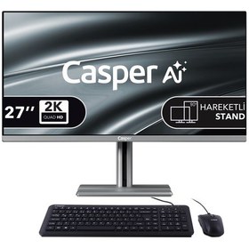 Resim Casper Nirvana A97.255H-DV00A-V-G U7-255H 32 GB 500 GB Nvme SSD 27" W11H AIO Masaüstü Bilgisayar 