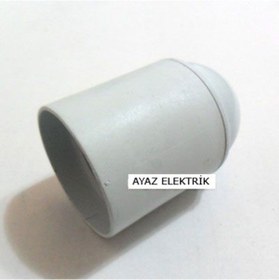 Resim Markecik Beyaz Bakalit E27 Duy Dekoratif Standart Avize Duyu 