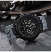 Resim Cloud011 Gençler İçin Gri Led Dijital Spor Saati Alarm Kronometreli Outdoor Elektronik Kol Saati Diğer 