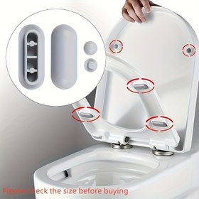 Resim 4 adet Tuvalet Kapağı Tamponu, Tuvalet Kapağı Tamponu, Evrensel Bidet Tuvalet Kapağı Tamponu, Conta Tuvalet Kapağı Ped, Banyo Aksesuarları, Banyo Malzemeleri, Banyo Araçları 