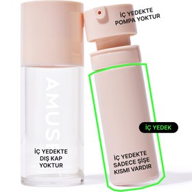 Resim Amuse - (İÇ YEDEK REFILL) Dew Wear Foundation (Kalıcı Parlaklık Etkisi Sunan Doğal Kapatıcı Fondöten) 35ml (%60 SKT İndirimli) - #03 HONEY (SKT: 2026-08-15) 