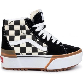Resim Vans Kadın Keten Ayakkabı VN0A4BTWVLV1 Vans Ua Sk8-Hi Stacked (Checkerboard) Multi/true White 